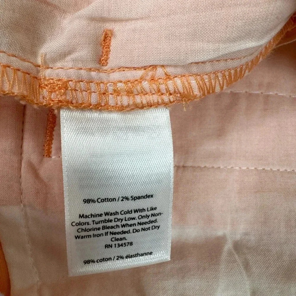 Vineyard Vines Women’s Flat Front Shorts Size 2 Orange Color - Picture 4 of 5